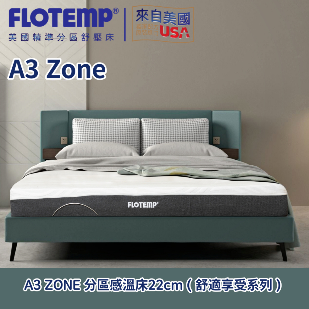 【FLOTEMP福樂添】A3 ZONE分區感溫床墊l免運費l再送贈品6件組l可分12期付款