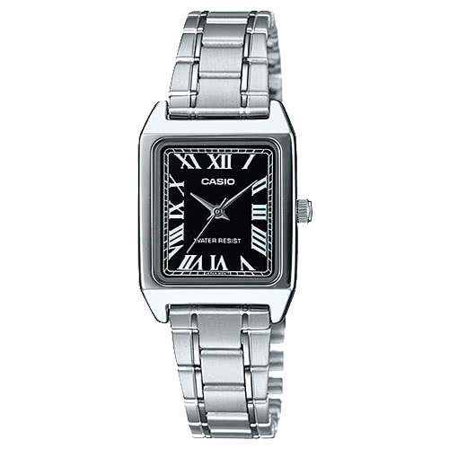 【CASIO 卡西歐】指針女錶 不銹鋼錶帶 礦物玻璃 LTP-V007D-1B 台灣卡西歐保固一年