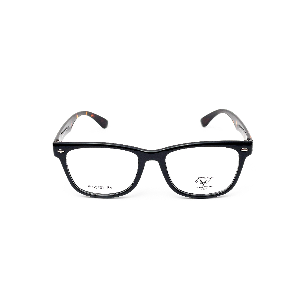 【全新特價】FORD MUSTANG 福特野馬 FD3701 B4 塑鋼鏡框眼鏡 光學鏡架 黑/琥珀色