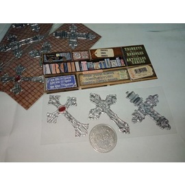 3包入十字架立體浮雕貼紙 - 卡片 手帳 DIY 創意文具 裝飾素材 貼紙  貼紙文具