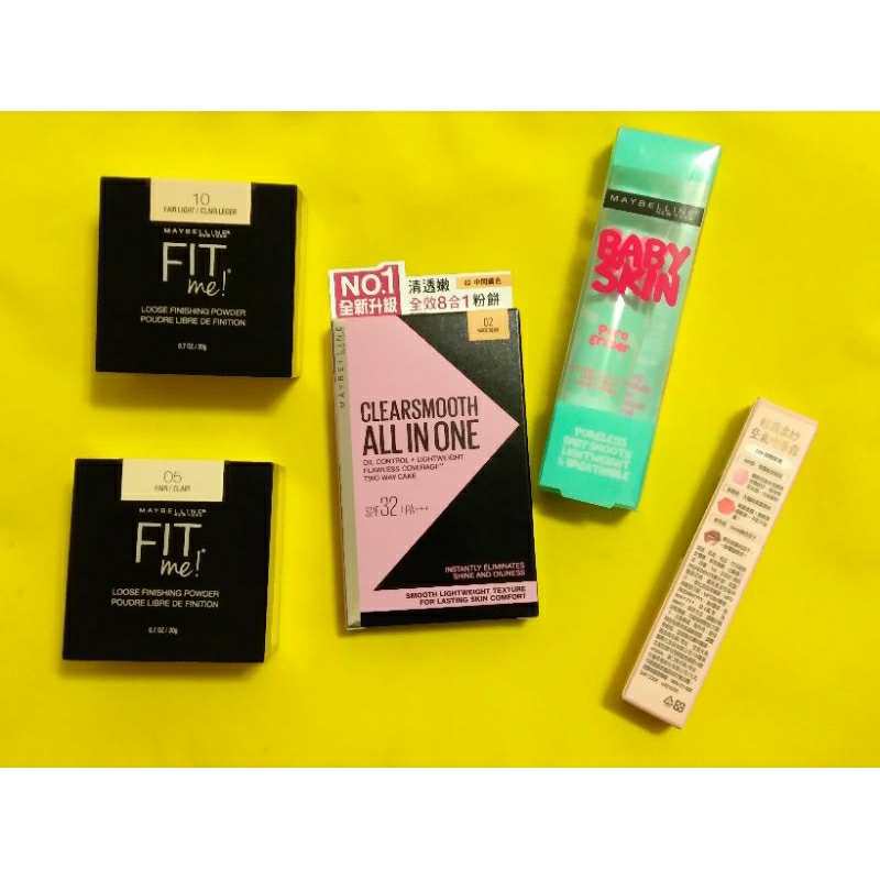 MAYBELLINE 媚比琳 空氣吻唇露 毛孔隱形柔焦凝露 Fit Me 空氣絲絨蜜粉 全效8合1粉餅 寶貝護唇膏