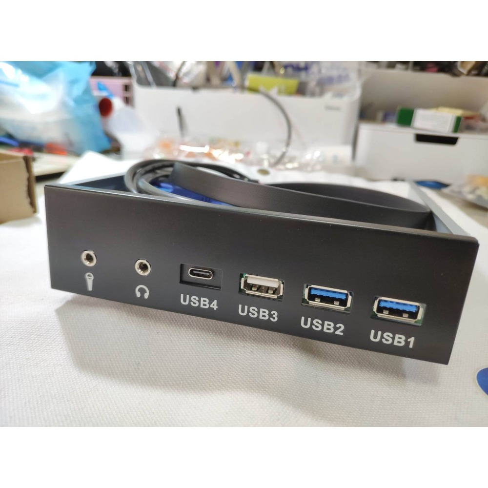 小白的生活工場*5.25吋空間 USB3.0+USB2.0+TYPE-C+AUDIO 前置面板