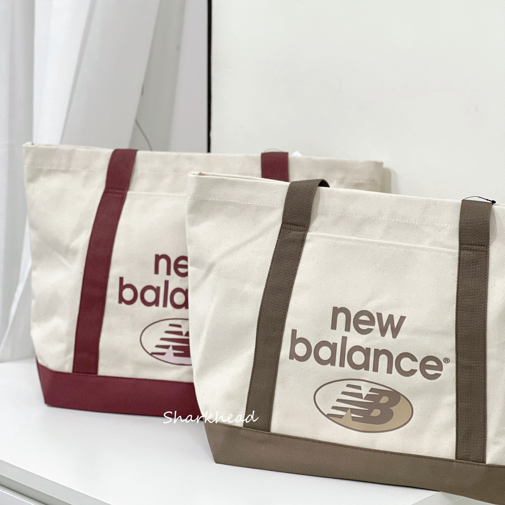 【Sharkhead】現貨 New Balance Bag 米白 托特包 Logo 酒紅 卡其 手提袋 咖啡 NB