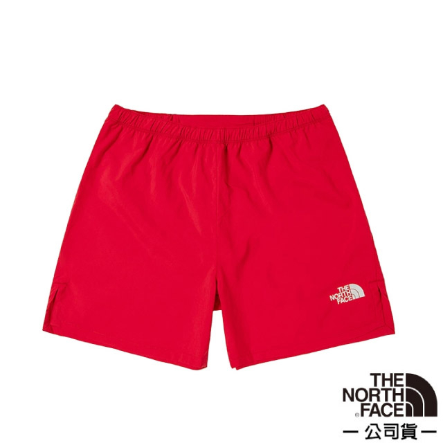 【The North Face】男 吸濕排汗防潑水短褲.FlashDry吸濕排汗.DWR防潑水.健行褲_紅色_537M