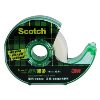 【愛迪生文具】3M SCOTCH 810D 隱形膠帶 附膠台 19mm x 32.9m