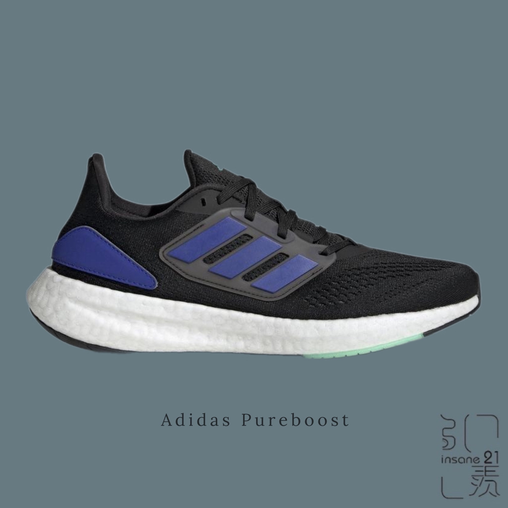 ADIDAS PUREBOOST 22 黑藍 跑鞋 緩震 慢跑鞋 男款 HQ8584【Insane-21】