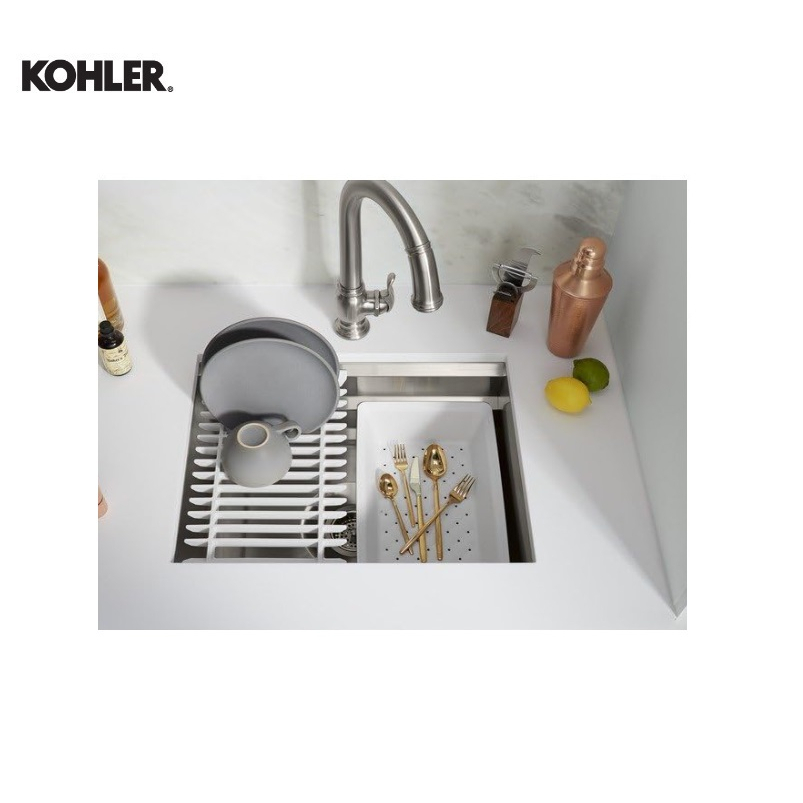 愛琴海廚房 美國KOHLER Prolific K-23650T-C-NA 下崁式不鏽鋼多功能小水槽 砧板 瀝水架