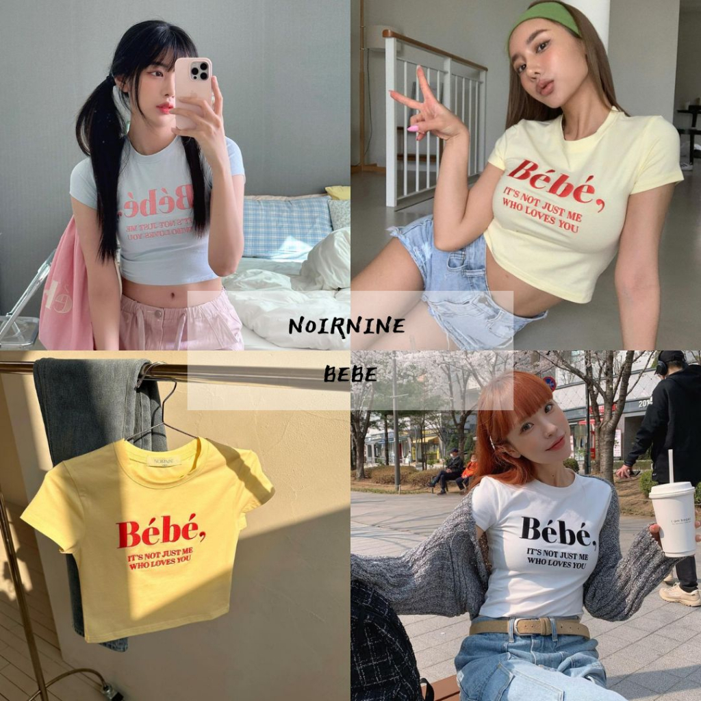 Roomuseum韓國代購🇰🇷NOIRNINE Bebe刺繡上衣 短袖 T-shirt SS23 春季新款