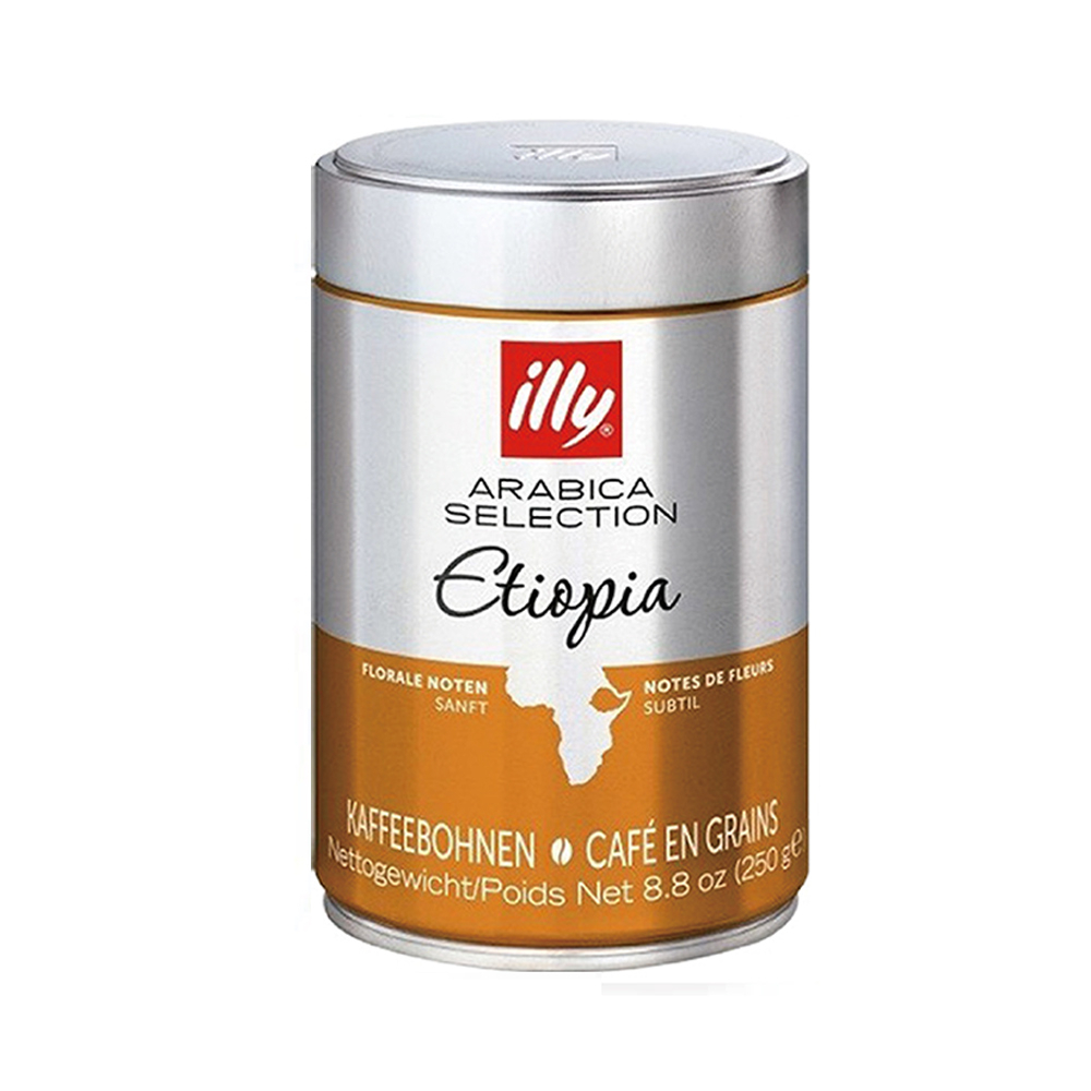 illy咖啡豆 衣索比亞單品-效期:2024/01-瓶身瑕疵-250g總 代理公司貨｜含稅開發票