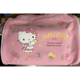 Hello Kitty 帆布肩/斜揹包 25cm*13cm*18cm 肩帶28-53cm