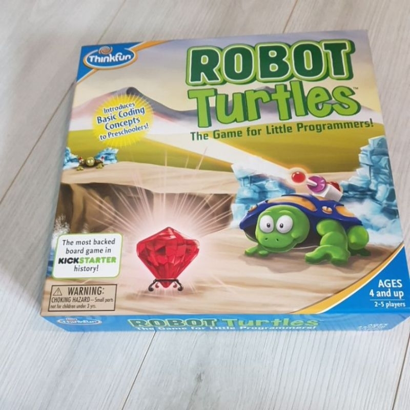 玩具 ☆ 二手 ☆ Thinkfun Robot Turtles 簡易程式設計概念的桌遊