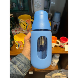 星巴克 Starbucks 500ml 灰藍隨身玻璃茶瓶 天藍隨身玻璃茶瓶