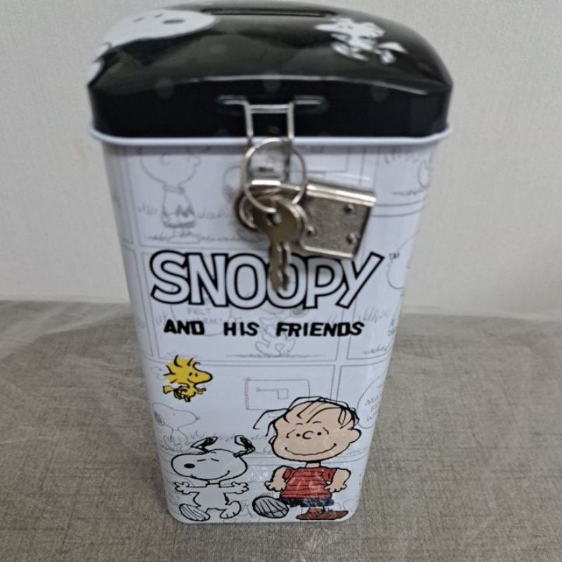 （全新）SNOOPY存錢筒有鑰匙鎖頭