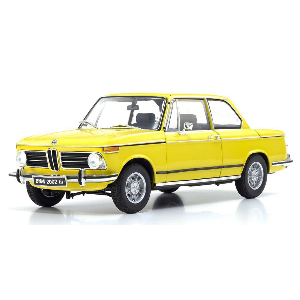 (林口現貨)KYOSHO 京商 1/18 BMW 2002 Tii (Yellow) 全可開合金模型車