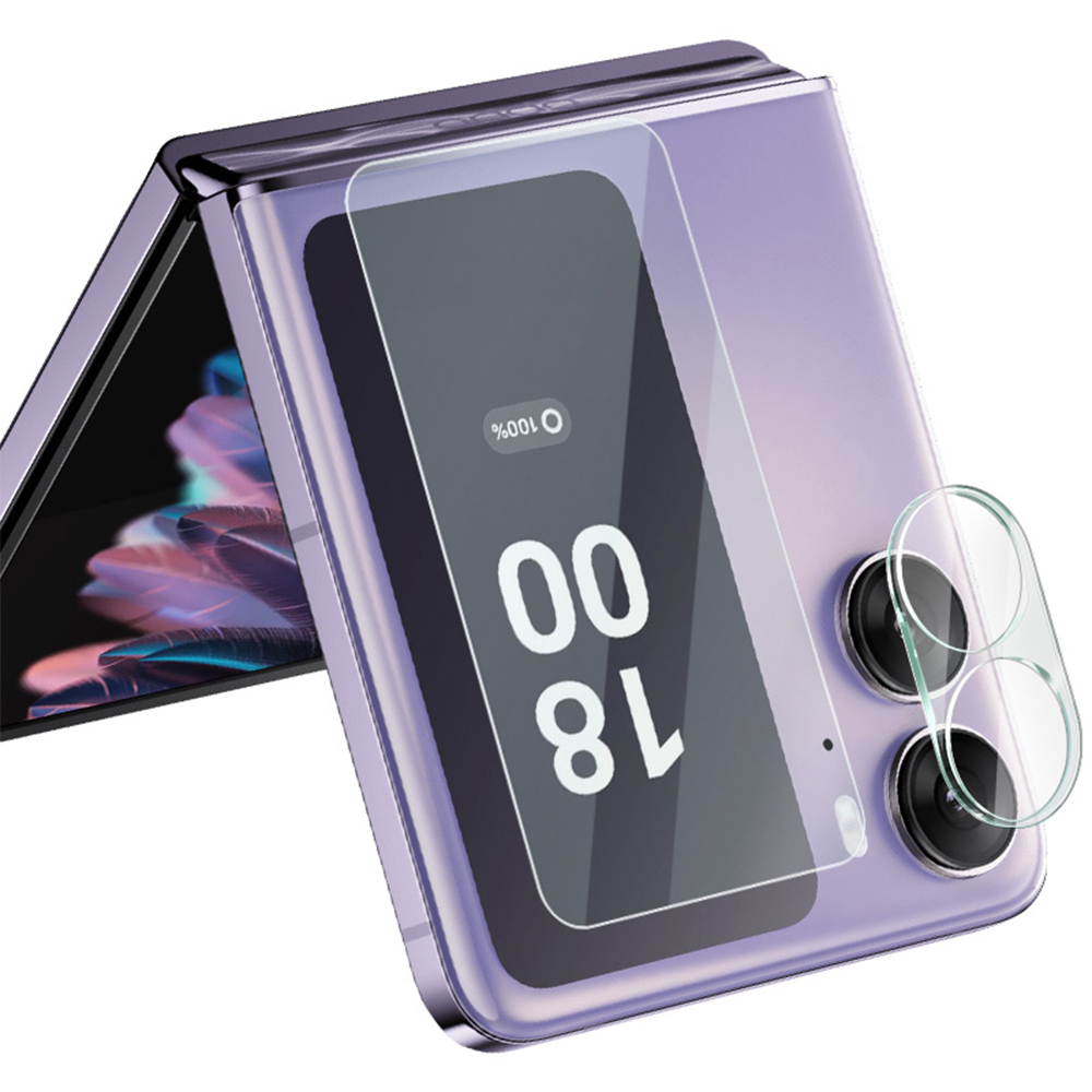 OPPO Find N2 Flip 鏡頭玻璃貼 鏡頭貼 透明鏡頭貼(一體式+後屏貼) 鏡頭保護貼