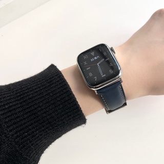 ins熱款 Apple Watch錶帶 小牛皮錶帶 適用SE 8 7 6 5 41mm 45mm 44mm 蘋果手錶帶