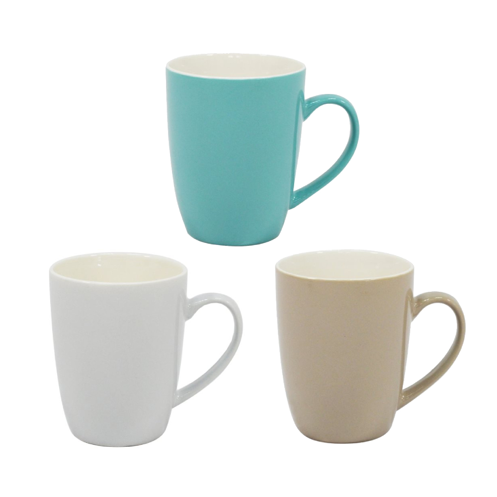 【YU Living】彩色新骨瓷馬克杯 早餐杯 陶瓷咖啡杯 320ML (3色) [折扣碼現折]