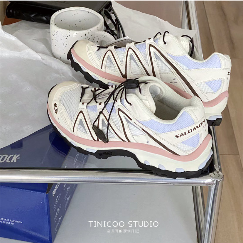 TINI- Salomon XT-Quest 白香檳 白粉 慢跑鞋 男女鞋 417589