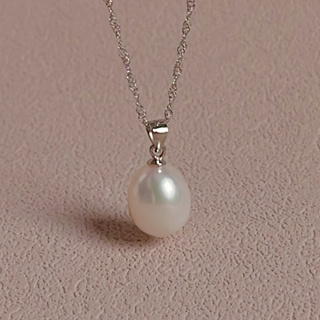 天然珍珠純銀項鍊【UME】全純銀項鍊 基本款項鍊 母親節禮物