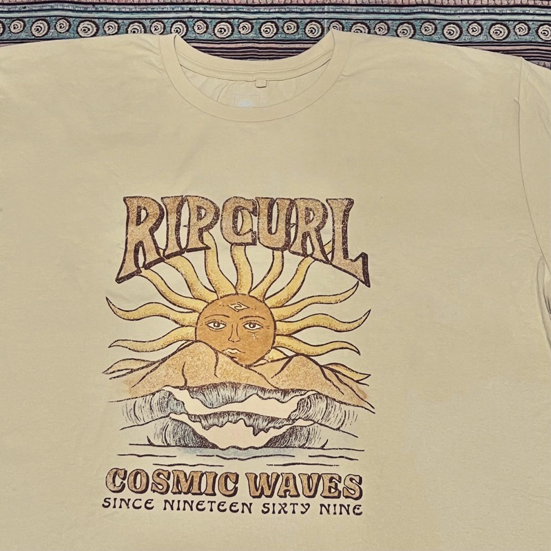 澳洲品牌 RipCurl 太陽神 印花 圓領 短袖T恤