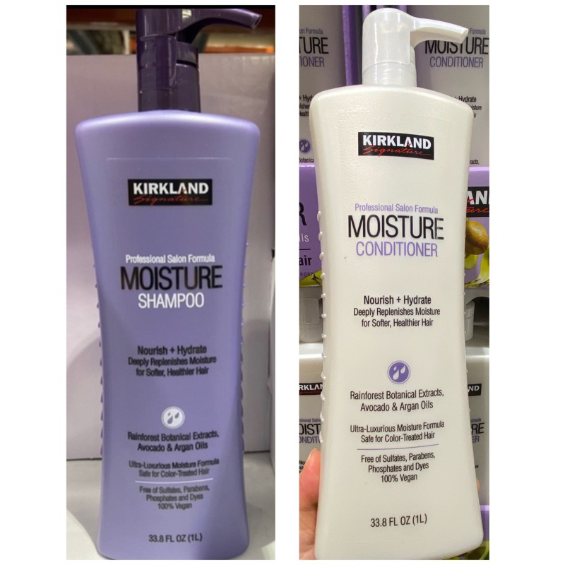 Kirkland Signature 科克蘭濃縮滋潤洗髮精 滋潤潤髮乳1公升-吉兒好市多COSTCO