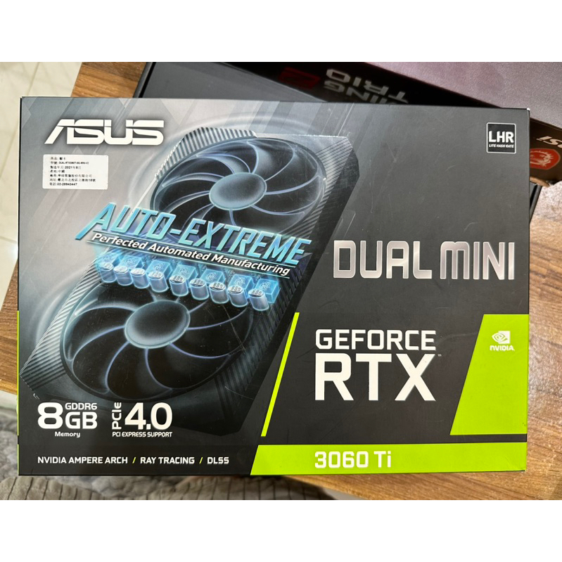 ASUS DUAL MINI GEFORCE RTX 3060ti 💯原廠外盒💯對應序號💯保固至2025年