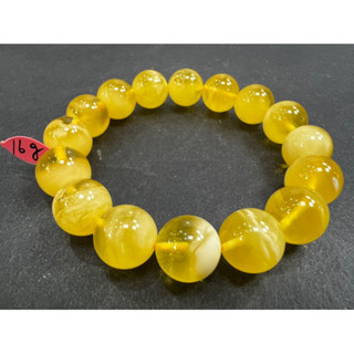 SaYos 《琥珀蜜蠟》天然 蜜蠟 手珠 手串 12-13mm 金絞蜜