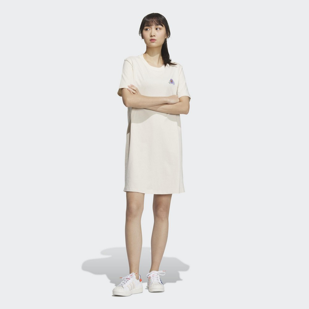 ADIDAS 春夏洋裝 SUMMER DRESS 女 IK8637 花卉白