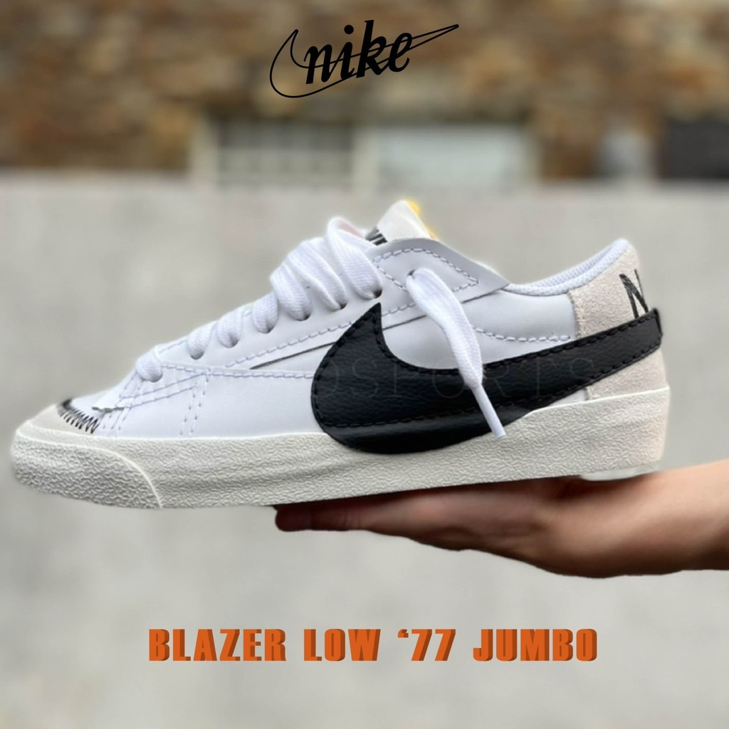 柯拔 Nike Blazer Low '77 Jumbo 男DN2158-101 女DQ1470-101 大勾勾休閒鞋
