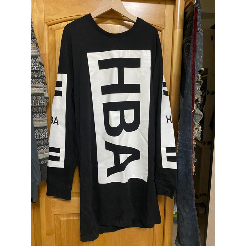 HBA hood by air 長版長袖 T恤 全新size:XL（一般穿L號適合）