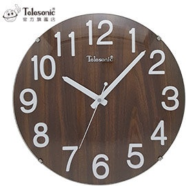 【極緻時計】Telesonic/天王星鐘錶 北歐原木設計風深木時鐘 掛鐘 日本掃描機芯