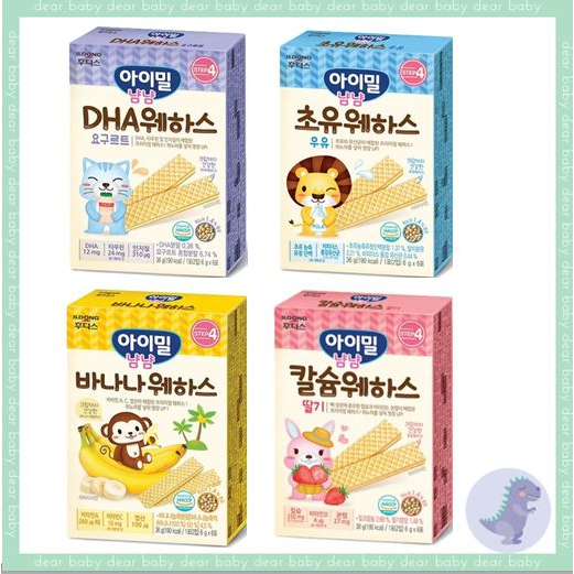 【dear baby】韓國 ILDONG日東 藜麥威化餅 幼兒餅乾(草莓/牛奶/香蕉/優格)