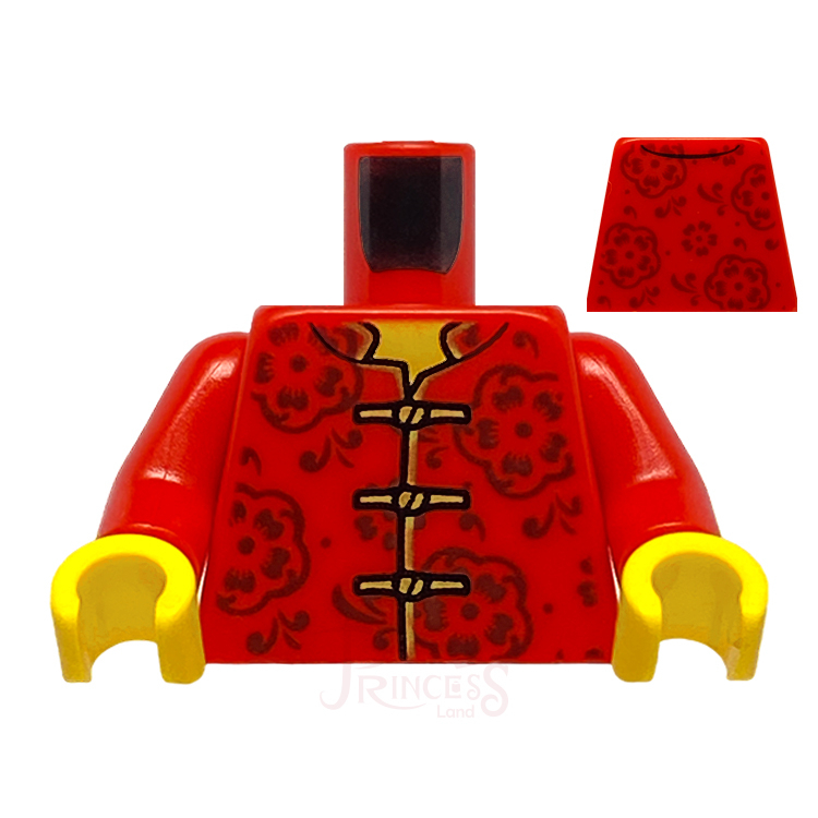 公主樂糕殿 LEGO 80101 年夜飯 身體 唐裝 旗袍 傳統中國服飾 紅色 973pb3457c01 A104