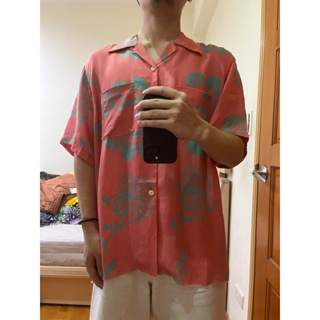 (二手) NEEDLES x BEAUTY & YOUTH / 短袖 夏威夷 襯衫 花襯衫 S號 寬版 日系