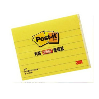 蝦皮隔日到貨 3M™ Post-it® 利貼® 可再貼橫格便條紙 657L 黃色 墊腳石購物網