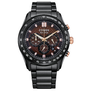 CITIZEN星辰 Chronograph系列 亞洲限定 光動能計時腕錶 棕色面 43mm/CA4534-81X