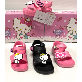 三麗鷗 Hello Kitty 魔鬼氈 超輕量 防水 涼鞋 823607桃 黑 粉色13~18號