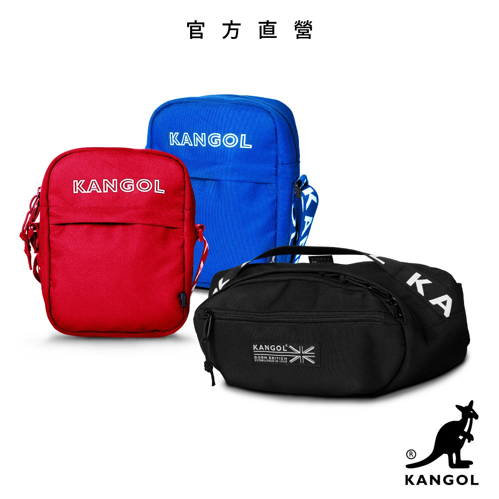 【KANGOL】 LIBERTY系列 韓版潮流LOGO背帶腰包/側背包(多款任選)KG1191-94