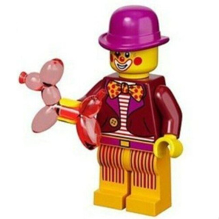 LEGO 樂高 人偶 BAM 小丑 附紅色氣球狗 Clown