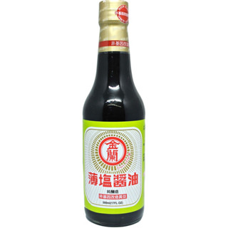 快速出貨｜金蘭薄鹽醬油 500ml 純釀造薄鹽醬油｜非基因改造黃豆醬油