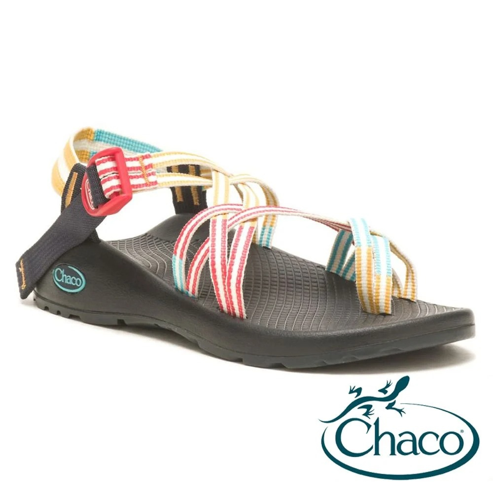【Chaco 美國】女越野運動涼鞋-雙織夾腳款『原色調和』ZCW04
