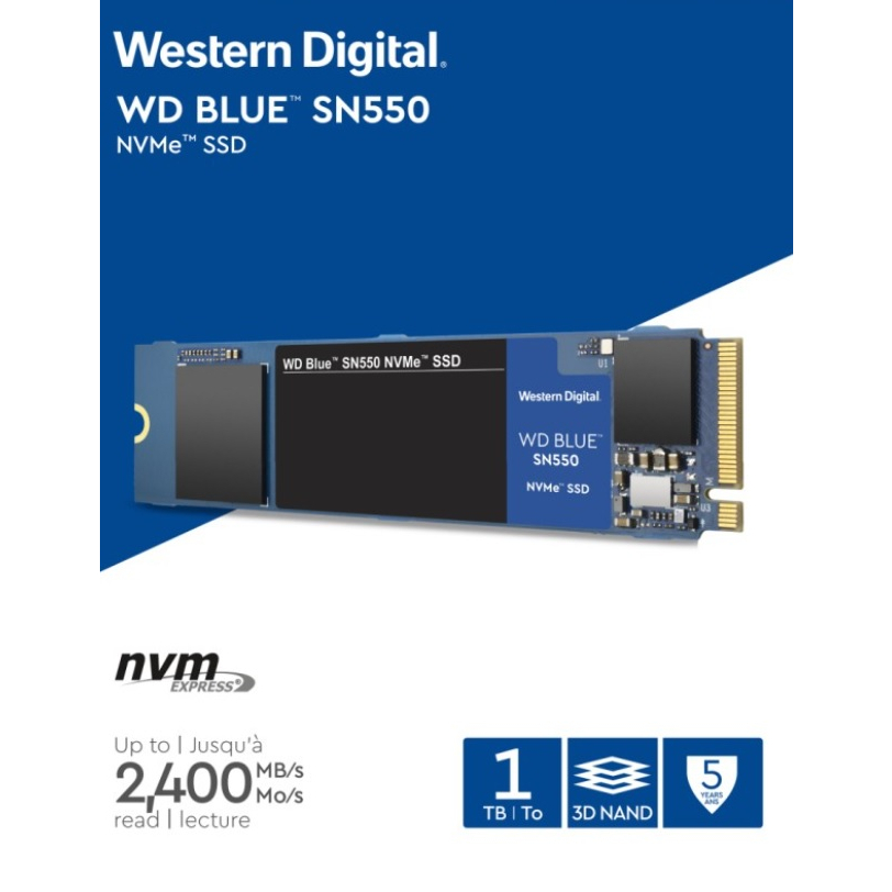 WD 藍標SN550 1TB SSD PCIe NVMe固態硬碟