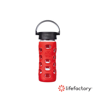 【lifefactory】紅色 玻璃水瓶平口350ml(CLAN-350-RDB)