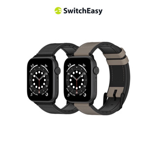 授權經銷-SwitchEasy魚骨Apple Watch Hybrid矽膠真皮錶帶-Ultra/9/8/7/6/5/4