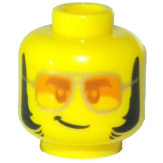$$CoCo鯊$$💥現貨💥樂高臉 樂高頭 臉 人頭 橘色墨鏡 鬍子 3626cpb2540 lego 樂高