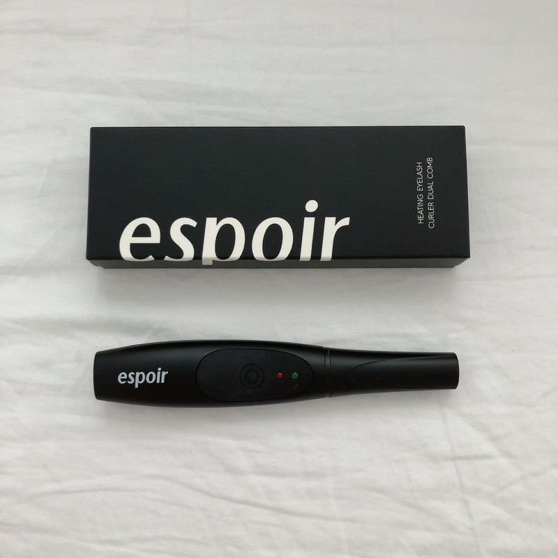 Espoir 新款燙睫毛器 USB充電隨身方便 捲翹濃密睫毛 韓國製造韓系化妝美妝保養工具 加熱快速梳子黑色時尚簡約電子