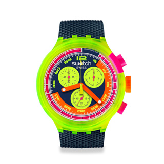 【SWATCH】BIG BOLD 手錶 NEON MAX (47mm) 瑞士錶 SB06J100 霓虹