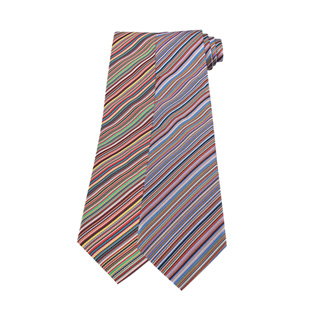 PAUL SMITH藝術家條紋設計真絲領帶(寬版/多色)