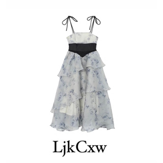 LjkCxw 夏季洋裝 小洋裝 輕禮服 法式夢幻 公主風 野餐必備 仙女必備