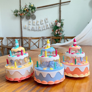 現貨〔兒童玩具】電動生日蛋糕 商檢合格 ♥ 生日玩具 聲光 音樂蛋糕 ♥ 旋轉蛋糕 蠟燭蛋糕音樂玩具 慶生玩具